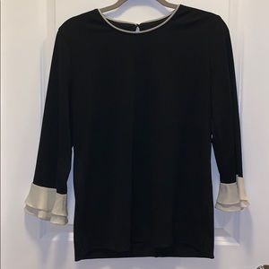 Black and white blouse